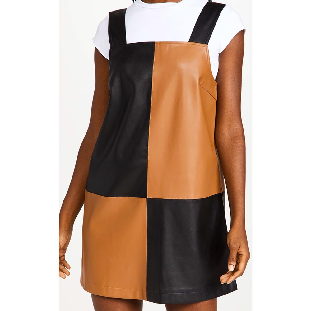 BB Dakota Shapeshift dress. Size small. Black and brown faux leather.